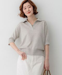 S size ONWARD(小さいサイズ) / エスサイズオンワード ニット・セーター | 【CanCam掲載】ピュアリネン スキッパー ポロニット