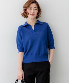 S size ONWARD(小さいサイズ) / エスサイズオンワード ニット・セーター | 【CanCam掲載】ピュアリネン スキッパー ポロニット