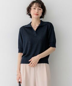 S size ONWARD(小さいサイズ) / エスサイズオンワード ニット・セーター | 【CanCam掲載】ピュアリネン スキッパー ポロニット