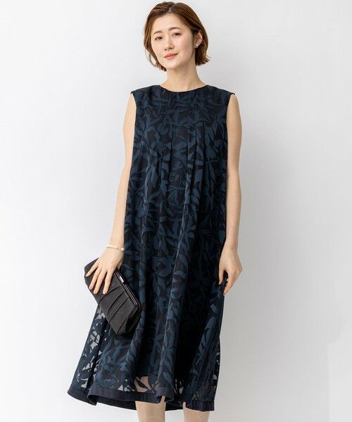 S size ONWARD(小さいサイズ) / エスサイズオンワード ドレス | 【APPLAUDIR】シャドウフラワーオパール ドレス（ネイビー系）