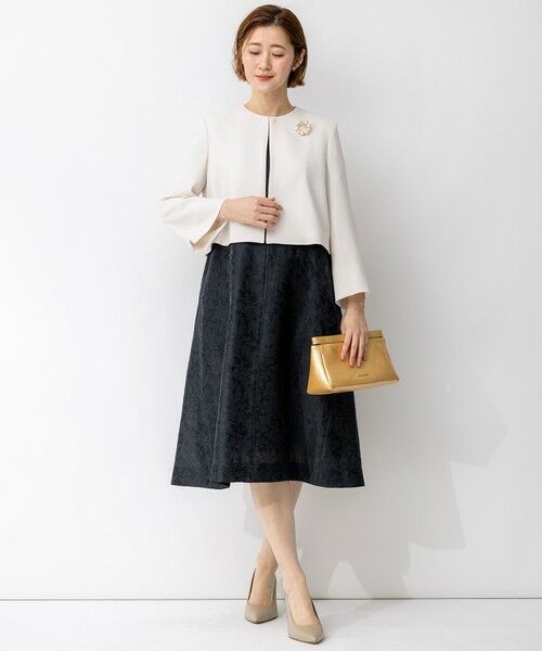 S size ONWARD(小さいサイズ) / エスサイズオンワード ドレス | 【APPLAUDIR】シアーフラワージャカード ドレス | 詳細3