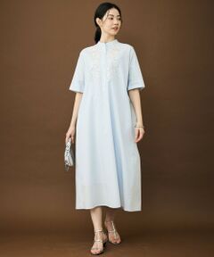 S size ONWARD(小さいサイズ) / エスサイズオンワード ロング・マキシ丈ワンピース | エンブロイダリーブロード ワンピース