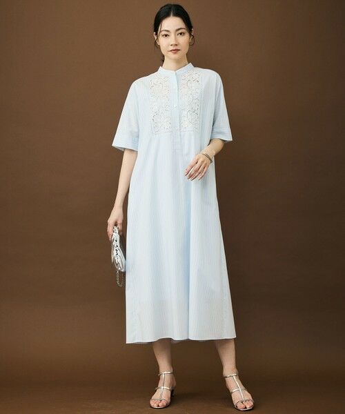 S size ONWARD(小さいサイズ) / エスサイズオンワード ロング・マキシ丈ワンピース | エンブロイダリーブロード ワンピース | 詳細4