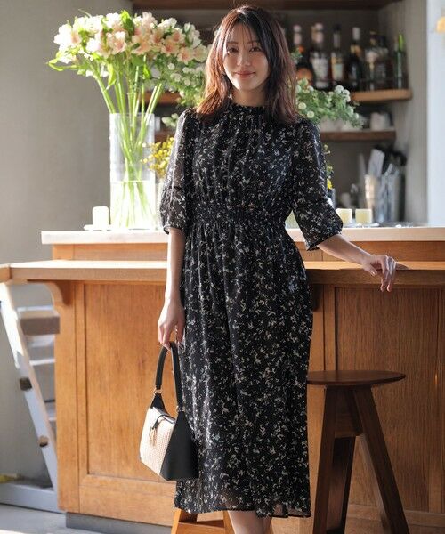 S size ONWARD(小さいサイズ) / エスサイズオンワード ロング・マキシ丈ワンピース | シアーシャーリング ワンピース | 詳細1