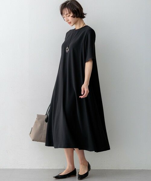 S size ONWARD(小さいサイズ) / エスサイズオンワード ロング・マキシ丈ワンピース | ストレッチジョーゼット フレアワンピース | 詳細2