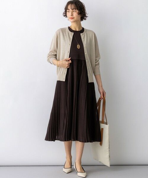 S size ONWARD(小さいサイズ) / エスサイズオンワード ミニ丈・ひざ丈ワンピース | プリーツニット ワンピース | 詳細3