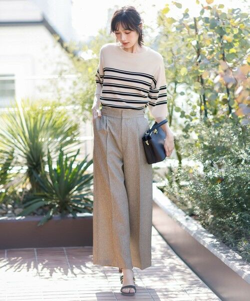 S size ONWARD(小さいサイズ) / エスサイズオンワード その他パンツ | 【2WAY】サスペンダー付き ワイドパンツ | 詳細10