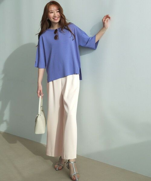 S size ONWARD(小さいサイズ) / エスサイズオンワード その他パンツ | ベルトセットイージー ワイドパンツ | 詳細2