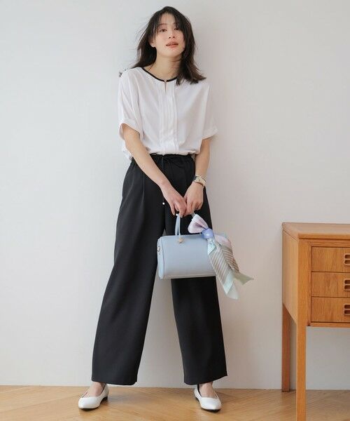 S size ONWARD(小さいサイズ) / エスサイズオンワード その他パンツ | ベルトセットイージー ワイドパンツ | 詳細16