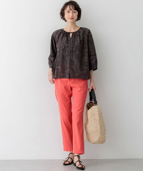 S size ONWARD(小さいサイズ) / エスサイズオンワード その他パンツ | 【CanCam掲載】リネンレーヨンストレッチ テーパード パンツ | 詳細8