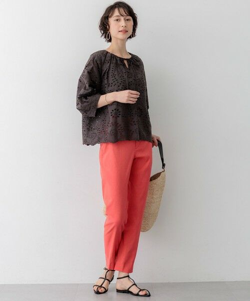 S size ONWARD(小さいサイズ) / エスサイズオンワード その他パンツ | 【CanCam掲載】リネンレーヨンストレッチ テーパード パンツ | 詳細9