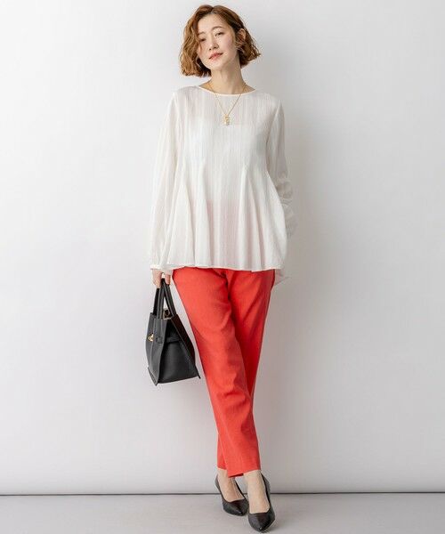 S size ONWARD(小さいサイズ) / エスサイズオンワード その他パンツ | 【CanCam掲載】リネンレーヨンストレッチ テーパード パンツ | 詳細4