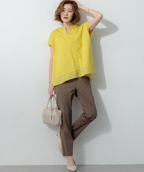 S size ONWARD(小さいサイズ) / エスサイズオンワード その他パンツ | 【CanCam掲載】リネンレーヨンストレッチ テーパード パンツ | 詳細10