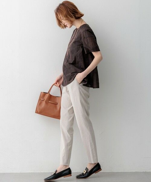 S size ONWARD(小さいサイズ) / エスサイズオンワード その他パンツ | 【CanCam掲載】リネンレーヨンストレッチ テーパード パンツ | 詳細27