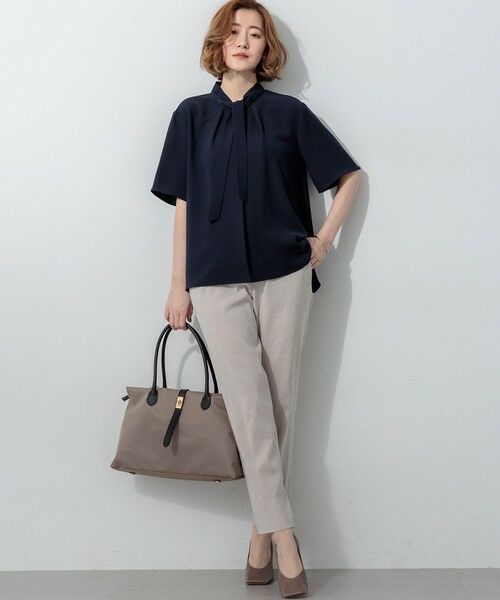 S size ONWARD(小さいサイズ) / エスサイズオンワード その他パンツ | 【CanCam掲載】リネンレーヨンストレッチ テーパード パンツ | 詳細30