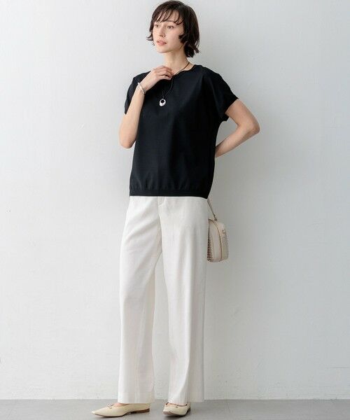 S size ONWARD(小さいサイズ) / エスサイズオンワード その他パンツ | リネンレーヨンストレッチ ワイドパンツ | 詳細12