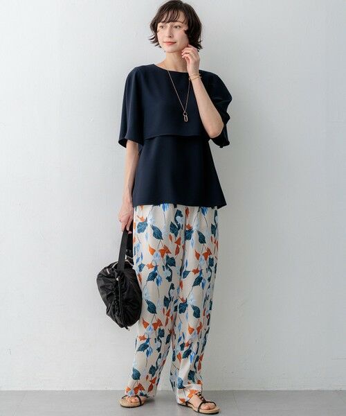 S size ONWARD(小さいサイズ) / エスサイズオンワード その他パンツ | カラーリリープリント ワイド パンツ | 詳細9