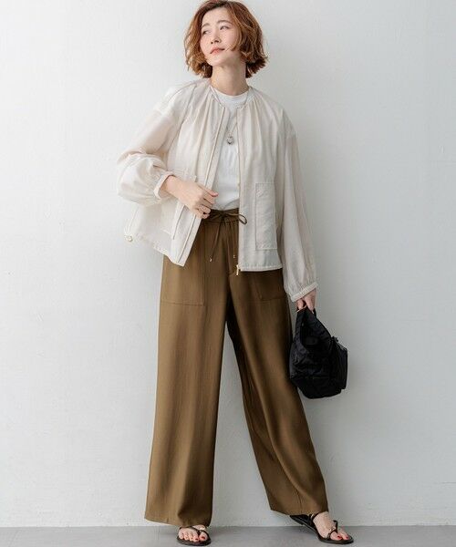 S size ONWARD(小さいサイズ) / エスサイズオンワード その他パンツ | 【見上愛さん着用/CLASSY.・STORY掲載】ブライトカルゼ ワイド パンツ | 詳細9