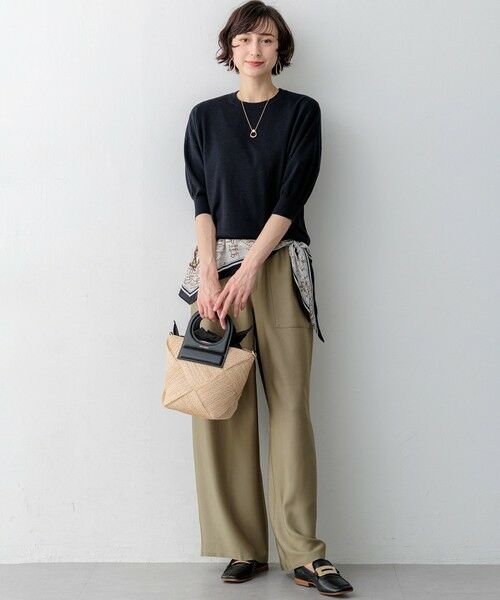 S size ONWARD(小さいサイズ) / エスサイズオンワード その他パンツ | 【見上愛さん着用/CLASSY.・STORY掲載】ブライトカルゼ ワイド パンツ | 詳細24