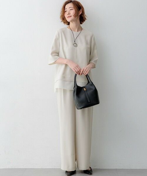 S size ONWARD(小さいサイズ) / エスサイズオンワード その他パンツ | 【WEB&一部店舗限定】ストレッチジョーゼット ワイドパンツ | 詳細12