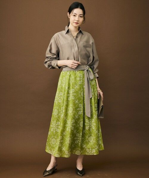 S size ONWARD(小さいサイズ) / エスサイズオンワード ミニ・ひざ丈スカート | 【カタログ掲載】ロータスタイルプリント スカート | 詳細1