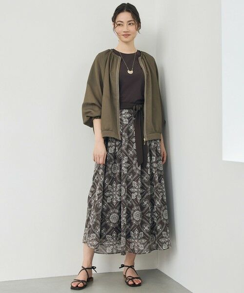 S size ONWARD(小さいサイズ) / エスサイズオンワード ミニ・ひざ丈スカート | 【カタログ掲載】ロータスタイルプリント スカート | 詳細5