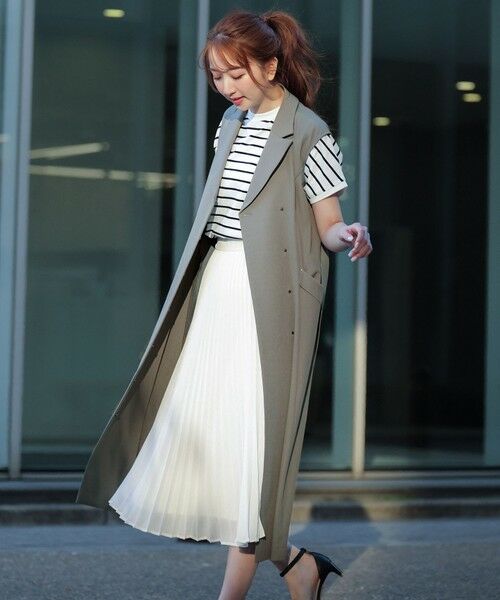 S size ONWARD(小さいサイズ) / エスサイズオンワード ミニ・ひざ丈スカート | エアリープリーツ スカート | 詳細1