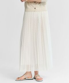 S size ONWARD(小さいサイズ) / エスサイズオンワード ロング・マキシ丈スカート | レース プリーツスカート