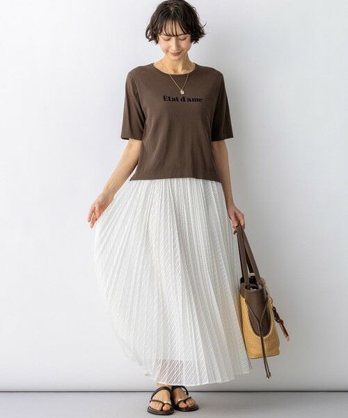 S size ONWARD(小さいサイズ) / エスサイズオンワード ロング・マキシ丈スカート | レース プリーツスカート | 詳細4