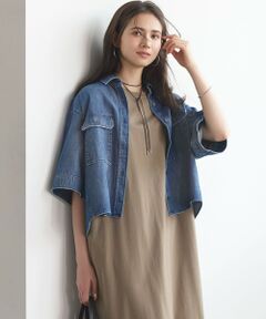 S size ONWARD(小さいサイズ) / エスサイズオンワード シャツ・ブラウス | 【SLOW/一部店舗限定】LIGHT DENIM クロップド シャツ