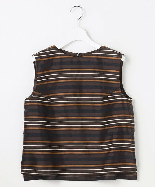 S size ONWARD(小さいサイズ) / エスサイズオンワード シャツ・ブラウス | 【カタログ掲載・セットアップ対応】マルチストライプジャカードノースリーブ ブラウス | 詳細6