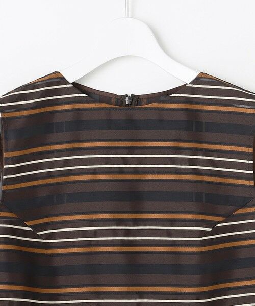 S size ONWARD(小さいサイズ) / エスサイズオンワード シャツ・ブラウス | 【カタログ掲載・セットアップ対応】マルチストライプジャカードノースリーブ ブラウス | 詳細7