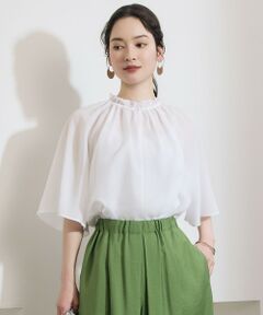 S size ONWARD(小さいサイズ) / エスサイズオンワード シャツ・ブラウス | 【ご好評素材・新型追加】リヨセルポプリンフリル ブラウス