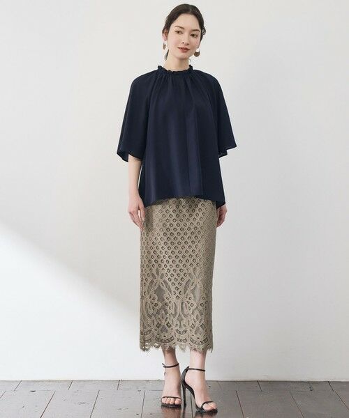 S size ONWARD(小さいサイズ) / エスサイズオンワード シャツ・ブラウス | 【ご好評素材・新型追加】リヨセルポプリンフリル ブラウス | 詳細13