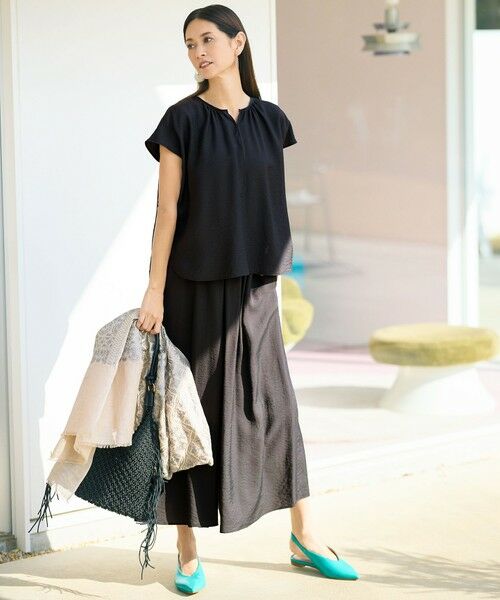 S size ONWARD(小さいサイズ) / エスサイズオンワード シャツ・ブラウス | 【カタログ掲載・人気素材・新型登場・セットアップ対応】エアリーツイルプルオーバー ブラウス | 詳細1