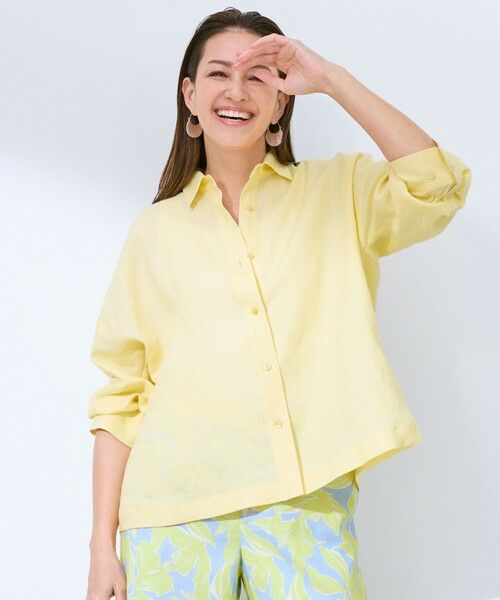 S size ONWARD(小さいサイズ) / エスサイズオンワード シャツ・ブラウス | トルコリネン シャツ（クリーム）