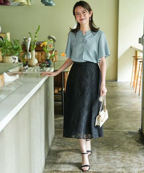 S size ONWARD(小さいサイズ) / エスサイズオンワード シャツ・ブラウス | スムージーポリエステル スキッパー ブラウス | 詳細1