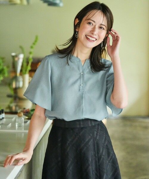 S size ONWARD(小さいサイズ) / エスサイズオンワード シャツ・ブラウス | スムージーポリエステル スキッパー ブラウス | 詳細2