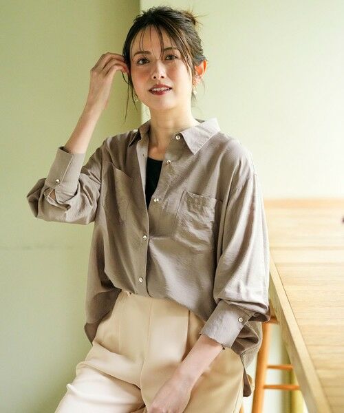 S size ONWARD(小さいサイズ) / エスサイズオンワード シャツ・ブラウス | シアーダブルポケット シャツ | 詳細5