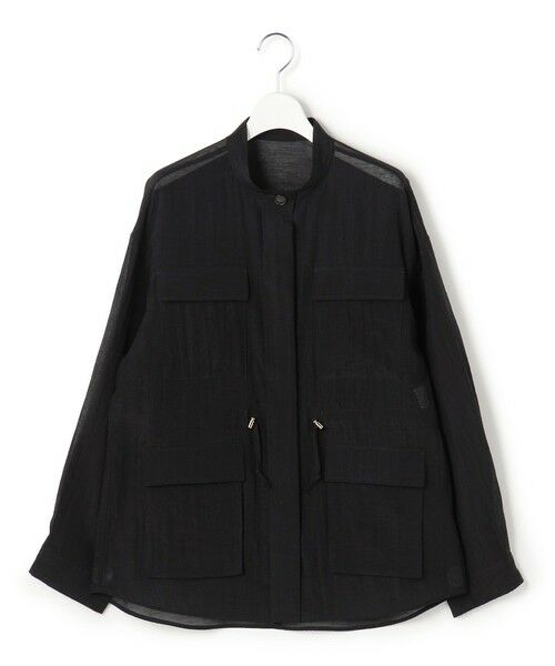 S size ONWARD(小さいサイズ) / エスサイズオンワード シャツ・ブラウス | 【見上愛さん着用】リネンミックスシアースラブ ミリタリージャケット | 詳細5