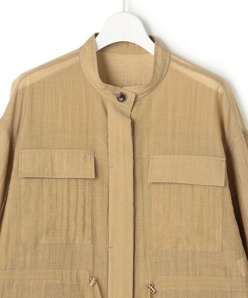 S size ONWARD(小さいサイズ) / エスサイズオンワード シャツ・ブラウス | 【見上愛さん着用】リネンミックスシアースラブ ミリタリージャケット | 詳細13