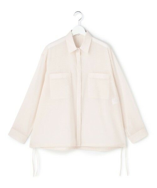 S size ONWARD(小さいサイズ) / エスサイズオンワード シャツ・ブラウス | 【見上愛さん着用】ナイロンコットンシアーボイル ドロストシャツ | 詳細10