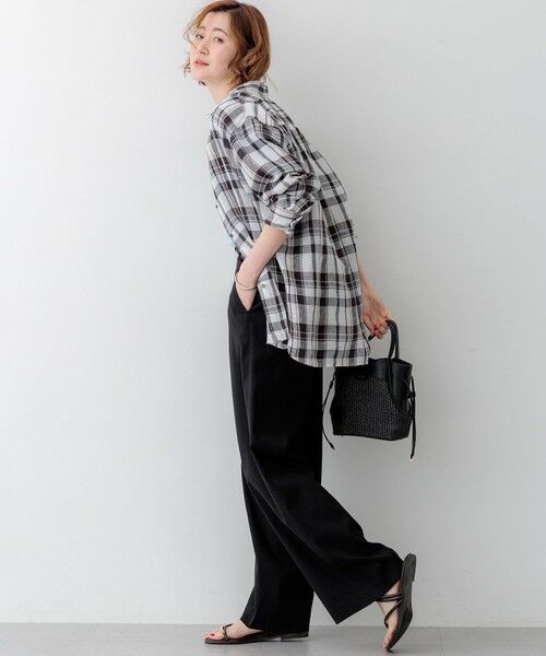 S size ONWARD(小さいサイズ) / エスサイズオンワード シャツ・ブラウス | 【見上愛さん着用】LIBECOリネン チェック シャツ | 詳細10