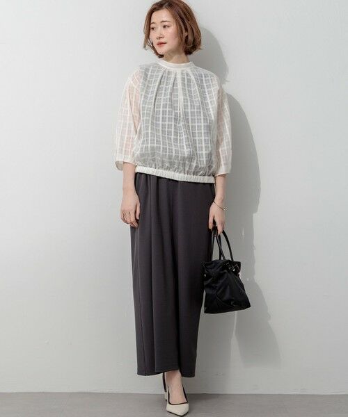 S size ONWARD(小さいサイズ) / エスサイズオンワード シャツ・ブラウス | シャドーシアーチェック 2WAY ブラウス | 詳細3