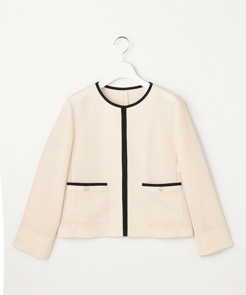 S size ONWARD(小さいサイズ) / エスサイズオンワード ノーカラージャケット | シアーメッシュ ノーカラージャケット | 詳細5