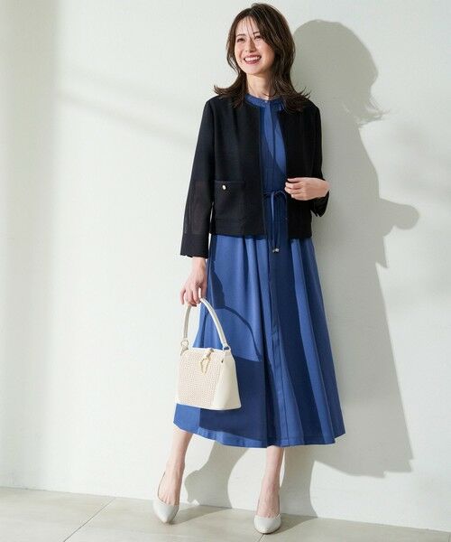 S size ONWARD(小さいサイズ) / エスサイズオンワード ノーカラージャケット | シアーメッシュ ノーカラージャケット | 詳細14