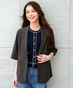 S size ONWARD(小さいサイズ) / エスサイズオンワード テーラードジャケット | アーバンクールタッチ 半袖 ジャケット