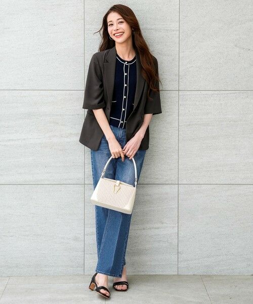 S size ONWARD(小さいサイズ) / エスサイズオンワード テーラードジャケット | アーバンクールタッチ 半袖 ジャケット | 詳細2