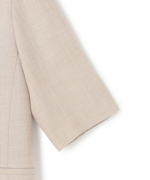 S size ONWARD(小さいサイズ) / エスサイズオンワード その他アウター | リネンライクグロッシー ハーフスリーブ ダブル ジャケット | 詳細8