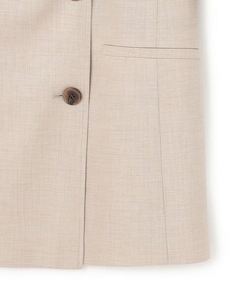 S size ONWARD(小さいサイズ) / エスサイズオンワード その他アウター | リネンライクグロッシー ハーフスリーブ ダブル ジャケット | 詳細9